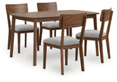 Warmstead Furniture - Ashley Furniture - Tameride Dining Table and 4 Chairs (Set of 5) - Dining Room Table Set (5/CN) / Brown - PCD609-225