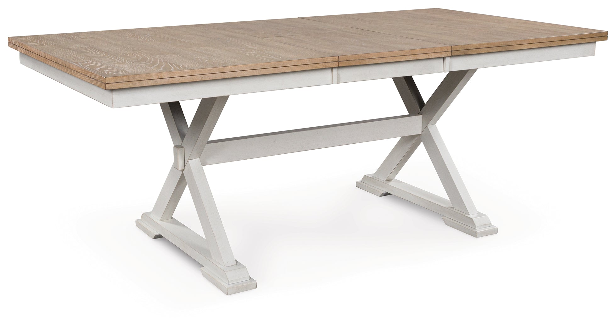 Warmstead Furniture - Ashley Furniture - Purlaney Dining Butterfly Extension Table - RECT DRM Butterfly EXT Table / Antique White/Natural - PCD627-35