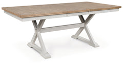 Warmstead Furniture - Ashley Furniture - Purlaney Dining Butterfly Extension Table - RECT DRM Butterfly EXT Table / Antique White/Natural - PCD627-35