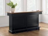 Warmstead Furniture - Ashley Furniture - Wildenauer 78" Bar - Bar / Brown/Black - D634-65