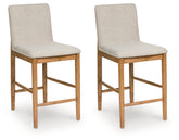 Warmstead Furniture - Ashley Furniture - Isanti Dining Room - Counter Height Barstool (Set of 2) / Light Brown - D752-124X2