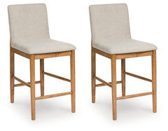 Warmstead Furniture - Ashley Furniture - Isanti Dining Room - Counter Height Barstool (Set of 2) / Light Brown - D752-124X2