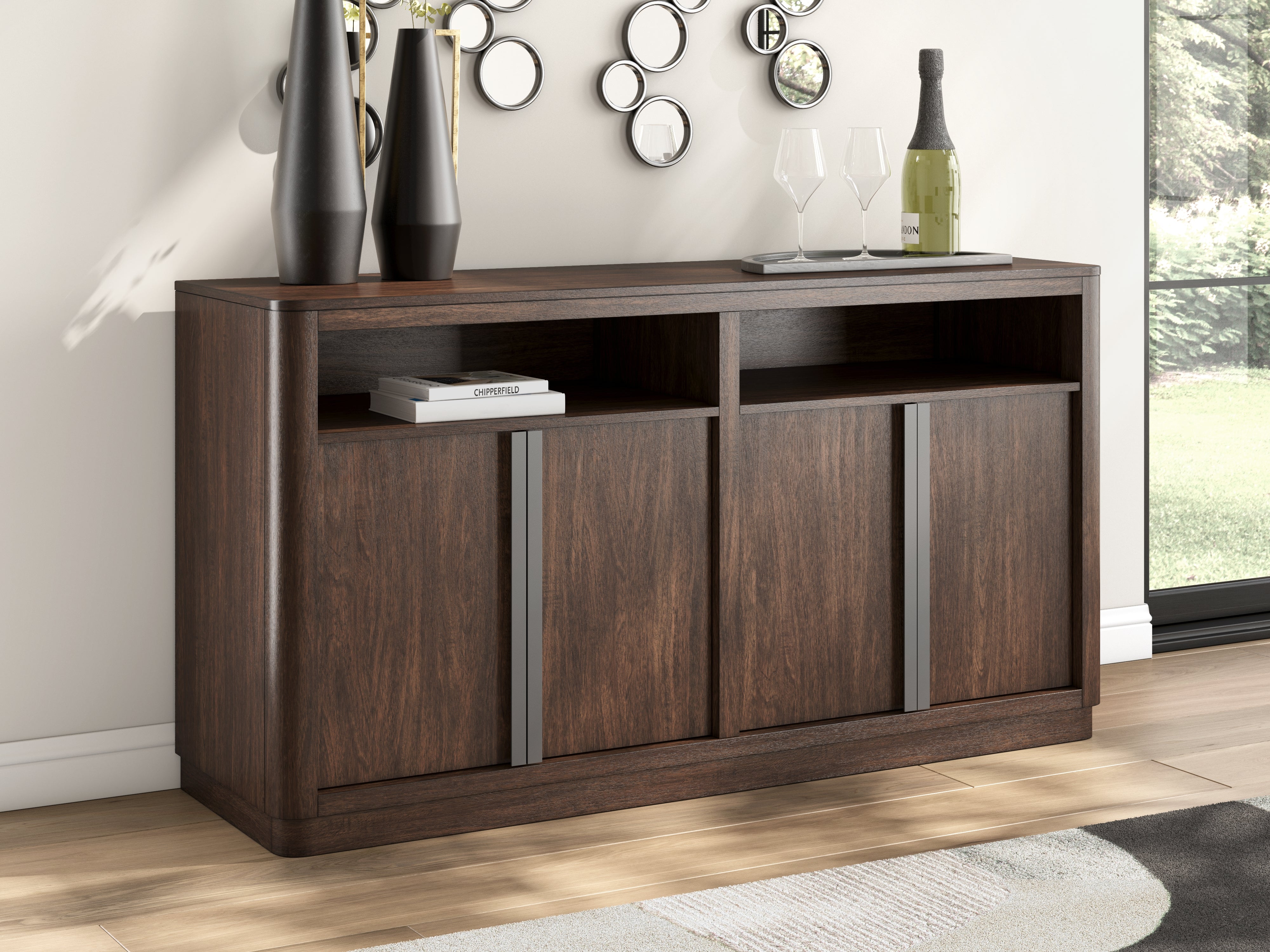 Warmstead Furniture - Ashley Furniture - Dilenno Dining Server - Dining Room Server / Dark Brown - PCD857-60