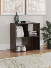 Warmstead Furniture - Ashley Furniture - Glosmount Four Cube Organizer - Four Cube Organizer / Cherry/Light Brown - EA1055-2X2
