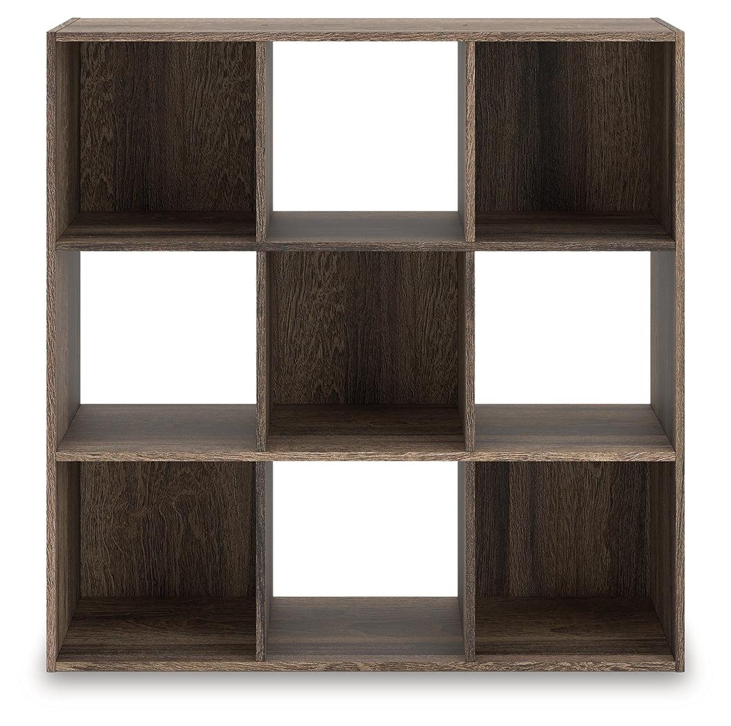 Warmstead Furniture - Ashley Furniture - Shallifer Nine Cube Organizer - Nine Cube Organizer / Brown - EA1104-3X3