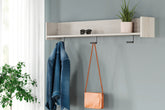 Warmstead Furniture - Ashley Furniture - Socalle Wall Decor - Wall Mounted Coat Rack w/Shelf / Light Natural - EA1864-151