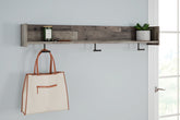 Warmstead Furniture - Ashley Furniture - Neilsville Wall Decor - Wall Mounted Coat Rack w/Shelf / Whitewash - EA2320-151