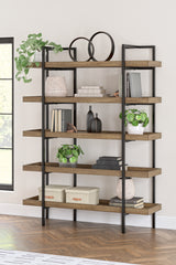 Warmstead Furniture - Ashley Furniture - Montia Bookcase - Bookcase / Light Brown - H632-70