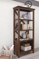 Warmstead Furniture - Ashley Furniture - Baldridge Bookcase - Large Bookcase / Rustic Brown - H675-17
