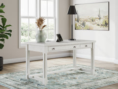 Warmstead Furniture - Ashley Furniture - Robbinsdale Office Desk - L-Shaped Home Office Desk / Antique White - H742H1