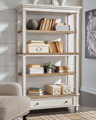 Warmstead Furniture - Ashley Furniture - Realyn Bookcase - Bookcase / Brown/White - H743-70