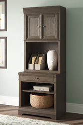 Warmstead Furniture - Ashley Furniture - Janismore Bookcase - Bookcase / Weathered Gray - H776H7