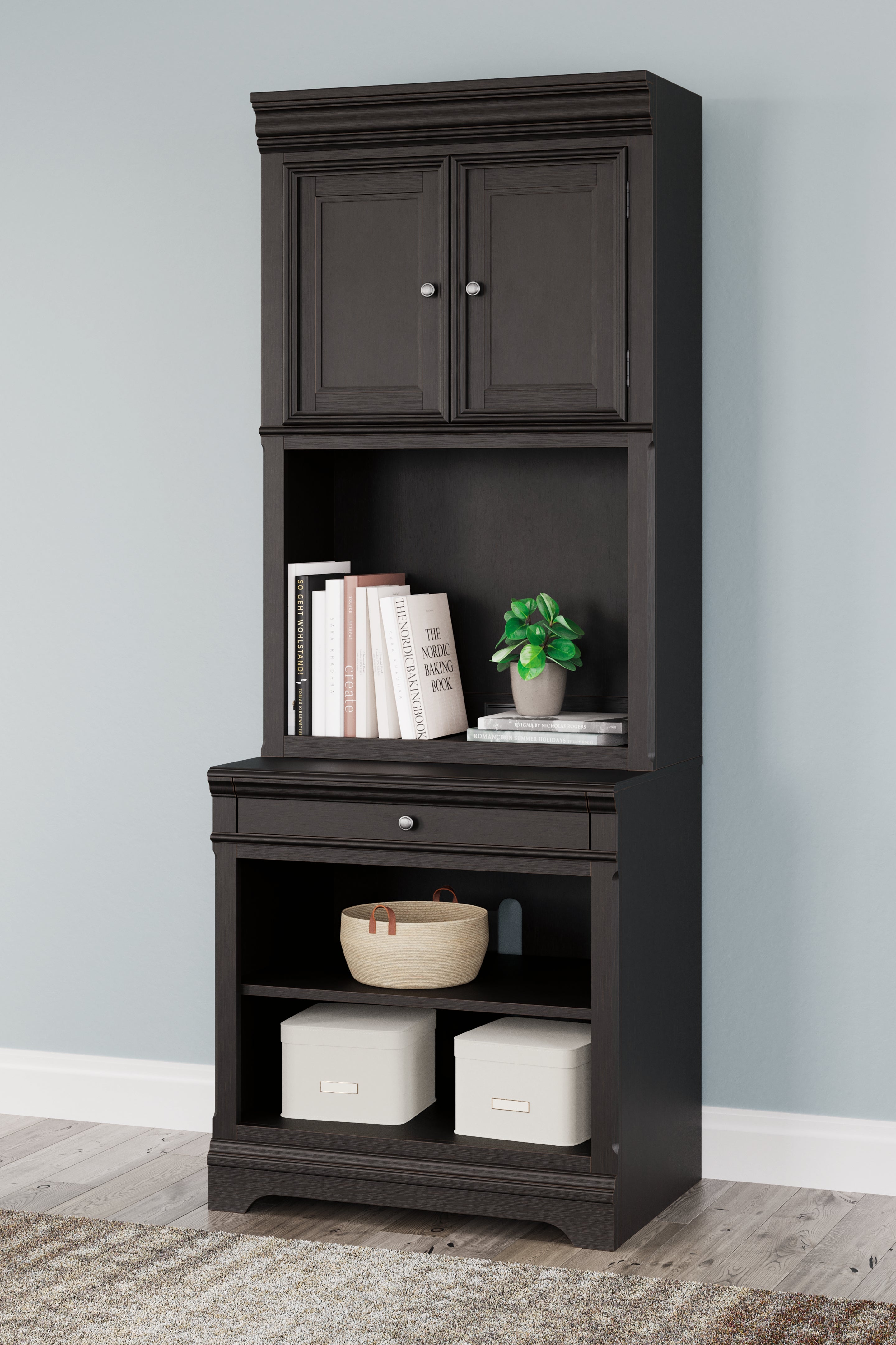 Warmstead Furniture - Ashley Furniture - Beckincreek Bookcase - Bookcase / Black - H778H7