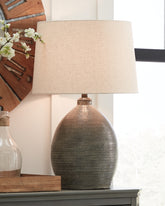 Warmstead Furniture - Ashley Furniture - Joyelle Lighting - Table Lamp (Set of 2) / Gray - L100744X2