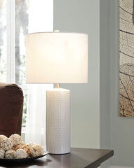 Warmstead Furniture - Ashley Furniture - Steuben Lighting - Ceramic Table Lamp (Set of 2) / White - L177904