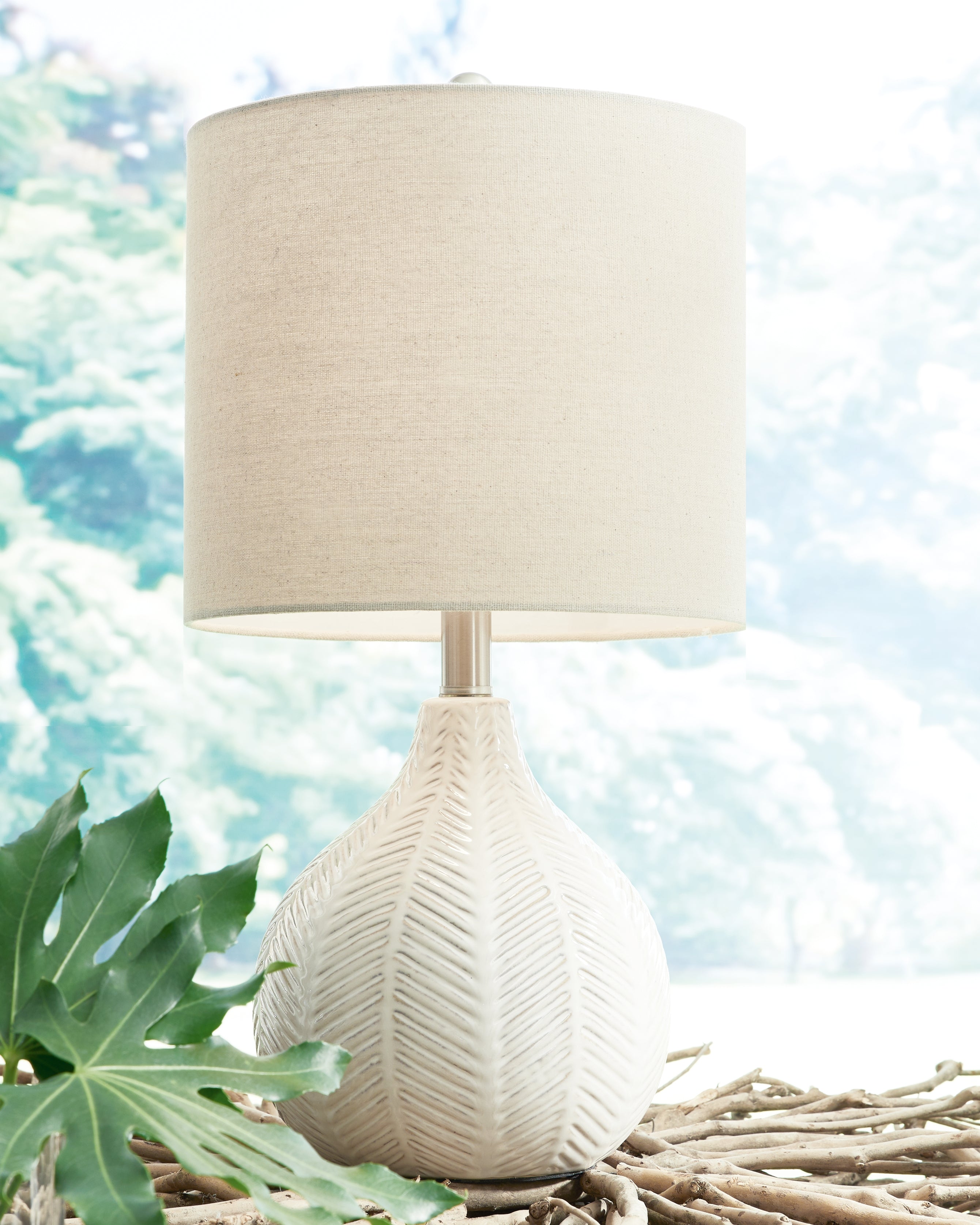 Warmstead Furniture - Ashley Furniture - Rainermen Lighting - Table Lamp (Set of 2) / Off White - L180024X2