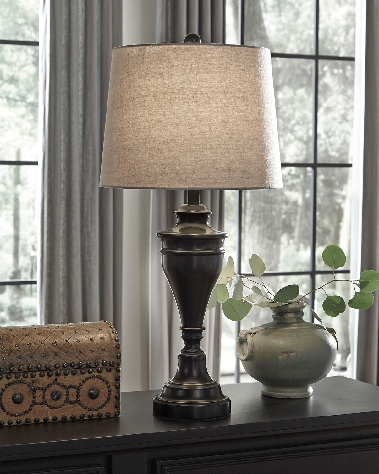 Warmstead Furniture - Ashley Furniture - Darlita Lighting - Metal Table Lamp (Set of 2) / Bronze Finish - L204024