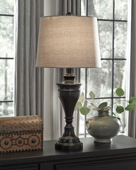 Warmstead Furniture - Ashley Furniture - Darlita Lighting - Metal Table Lamp (Set of 2) / Bronze Finish - L204024