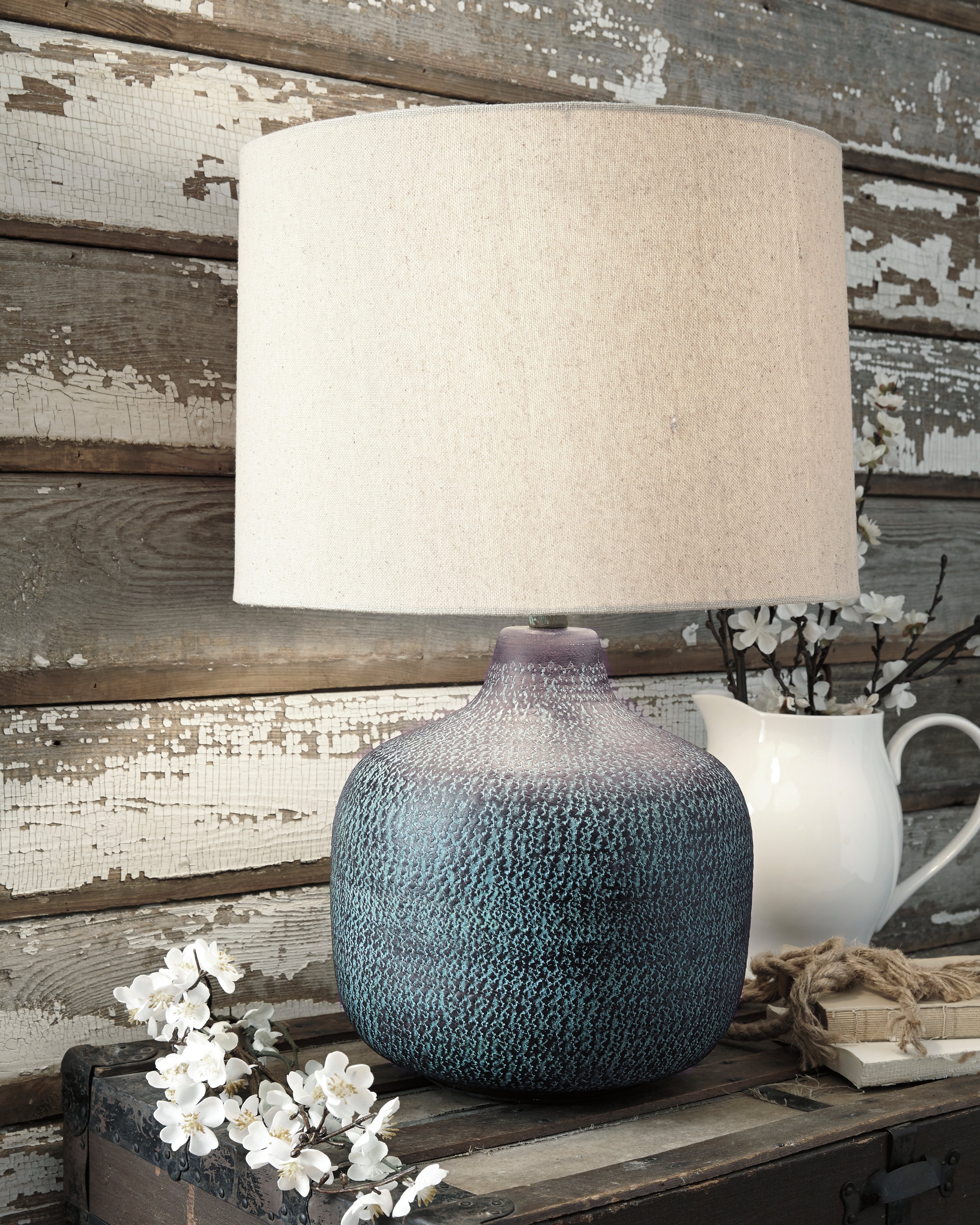 Warmstead Furniture - Ashley Furniture - Malthace Lighting - Table Lamp (Set of 2) / Patina - L207304X2