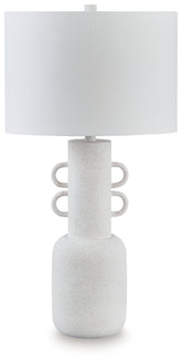 Warmstead Furniture - Ashley Furniture - Perringhill Lighting - Metal Table Lamp (1/CN) / Distressed White - L207504