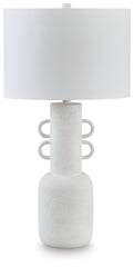 Warmstead Furniture - Ashley Furniture - Perringhill Lighting - Metal Table Lamp (1/CN) / Distressed White - L207504