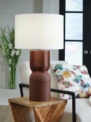 Warmstead Furniture - Ashley Furniture - Rowandale Lighting - Metal Table Lamp (1/CN) / Brick Red - L207534