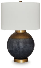 Warmstead Furniture - Ashley Furniture - Adara Lighting - Metal Table Lamp (1/CN) / Blue/Gold Finish - L207564