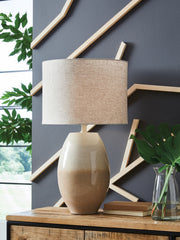 Warmstead Furniture - Ashley Furniture - Linas Lighting - Metal Table Lamp (1/CN) / Cream/Beige - L207594