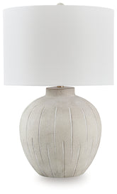 Warmstead Furniture - Ashley Furniture - Calbert Lighting - Poly Table Lamp (1/CN) / Warm Gray - L235824