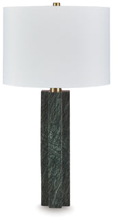 Warmstead Furniture - Ashley Furniture - Keegan Lighting - Marble Table Lamp (1/CN) / Green - L429084