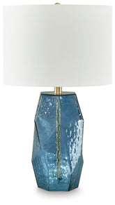 Warmstead Furniture - Ashley Furniture - Tallow Lighting - Glass Table Lamp (1/CN) / Blue - L430854
