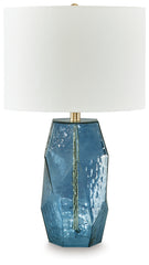 Warmstead Furniture - Ashley Furniture - Tallow Lighting - Glass Table Lamp (1/CN) / Blue - L430854
