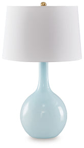Warmstead Furniture - Ashley Furniture - Rylanton Lighting - Glass Table Lamp (1/CN) / Aqua - L430874