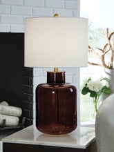 Warmstead Furniture - Ashley Furniture - Mette Lighting - Glass Table Lamp (1/CN) / Brown/Gold Finish - L430924