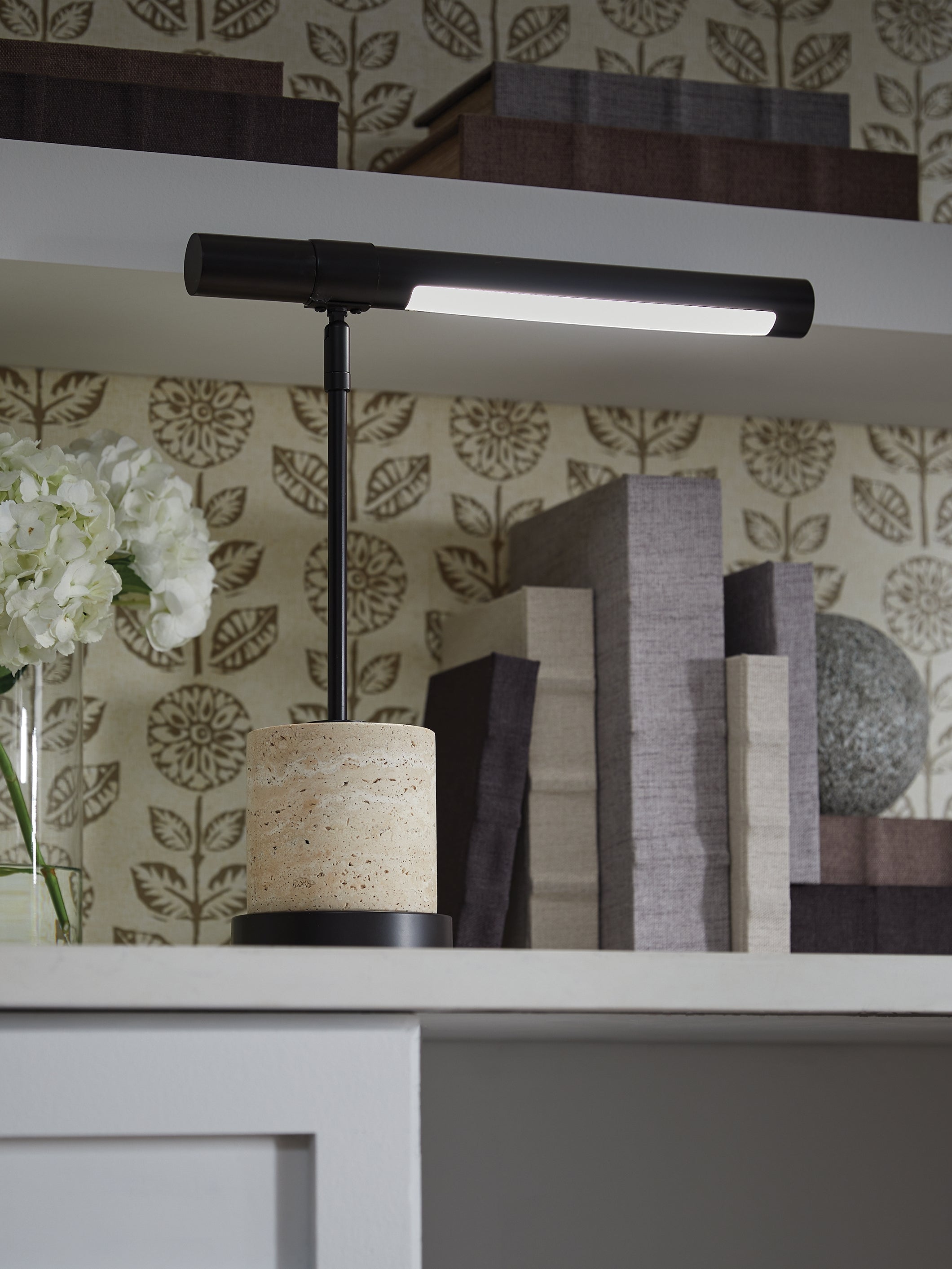 Warmstead Furniture - Ashley Furniture - Vinmour Lighting - Metal Desk Lamp (1/CN) / Brown/Beige - L734402