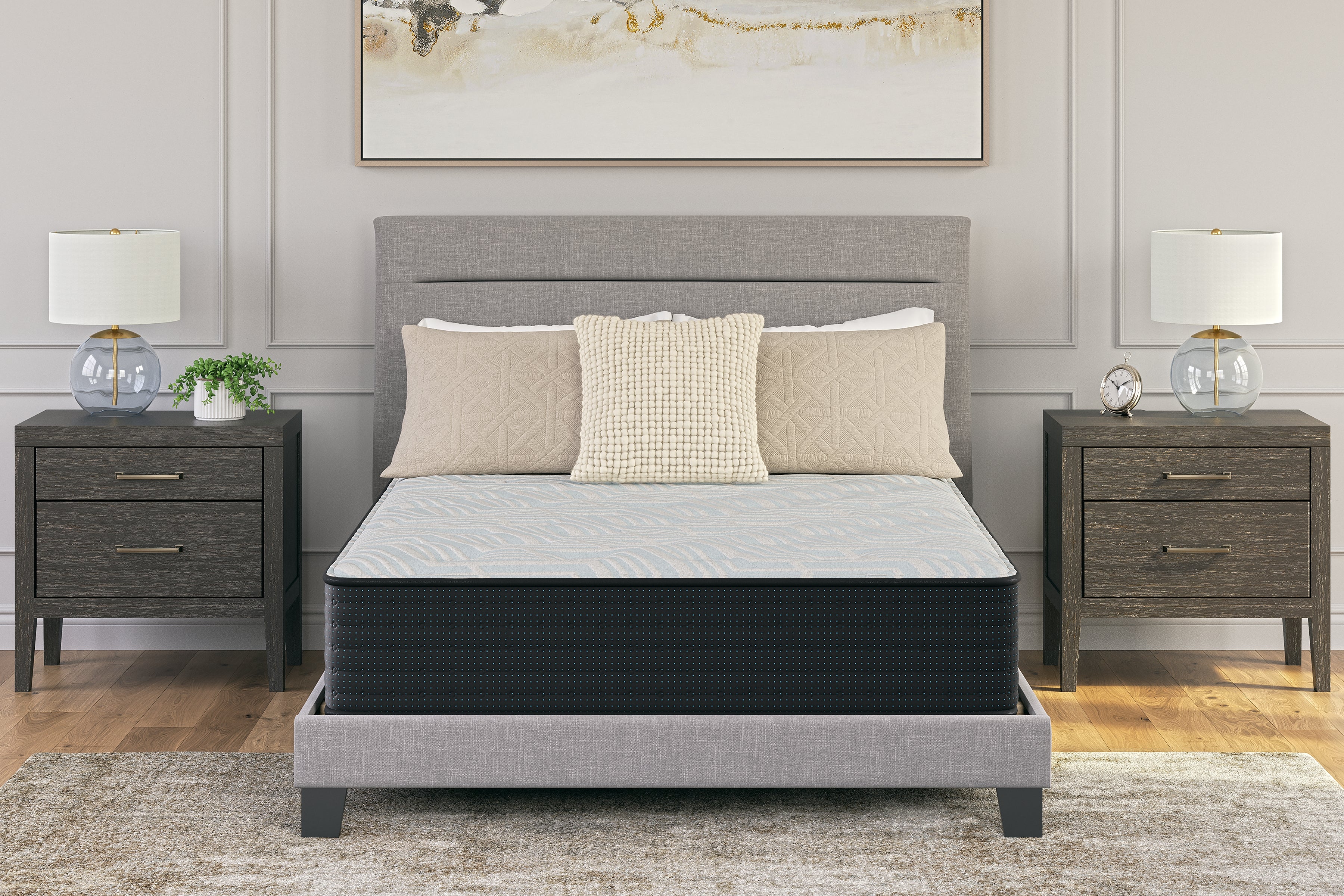 Warmstead Furniture - Ashley Furniture - Palisades Firm Mattresses - California King / Gray/Blue - M41551