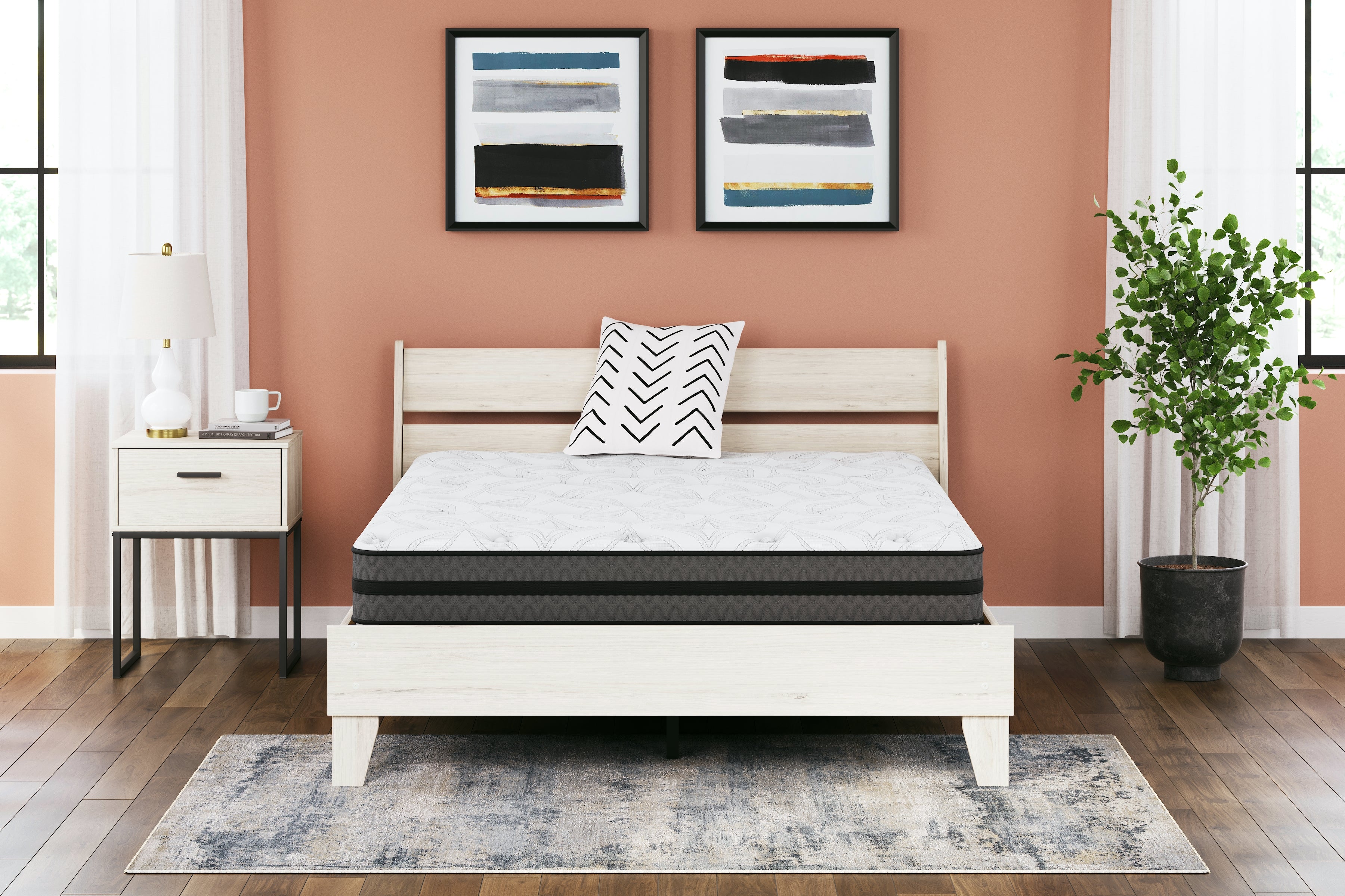 Warmstead Furniture - Ashley Furniture - 10 Inch Pocketed Hybrid Mattresses - California King / White - M58951