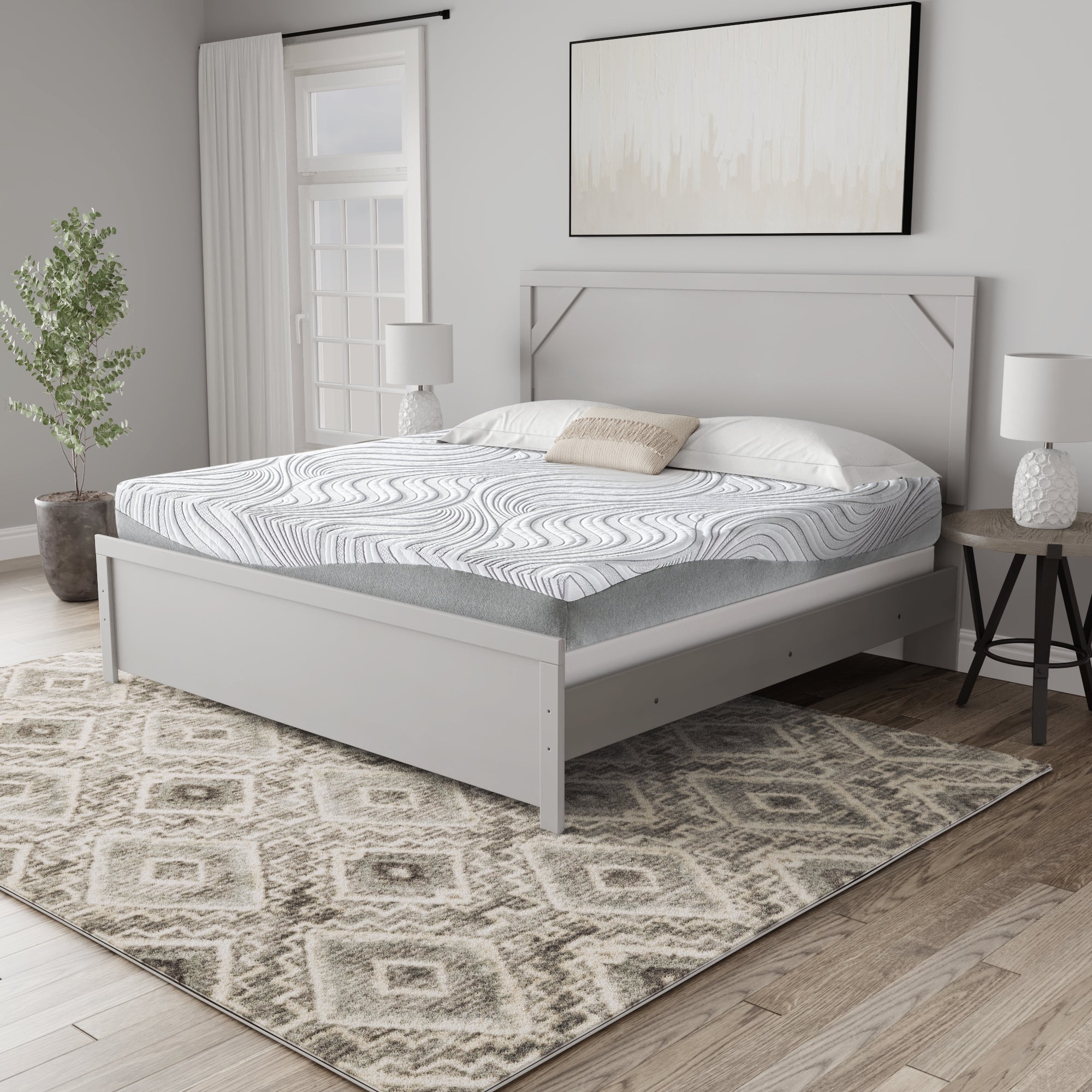 Warmstead Furniture - Ashley Furniture - 12 Inch Memory Foam Mattresses - California King / White - M59351