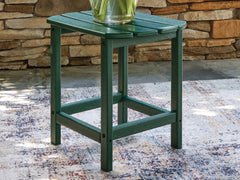 Warmstead Furniture - Ashley Furniture - Sundown Shores Outdoor - Rectangular End Table / Green - PCP007-703