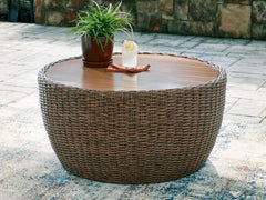 Warmstead Furniture - Ashley Furniture - Double Point Outdoor - Round Cocktail Table - PCP503-708