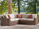 Warmstead Furniture - Ashley Furniture - Dolan Creek Outdoor - 3-Piece Outdoor Sectional - PCP610P1