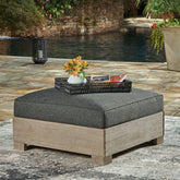 Warmstead Furniture - Ashley Furniture - Citrine Park Outdoor - Ottoman with Cushion / Brown/Charcoal - P660-814