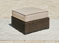 Warmstead Furniture - Ashley Furniture - Coastline Bay Outdoor - Sofa with Cushion / Brown - P784-838