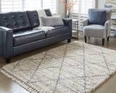 Warmstead Furniture - Ashley Furniture - Abdalah Rug - 5' x 7' Rug / Beige/Gray - R404622