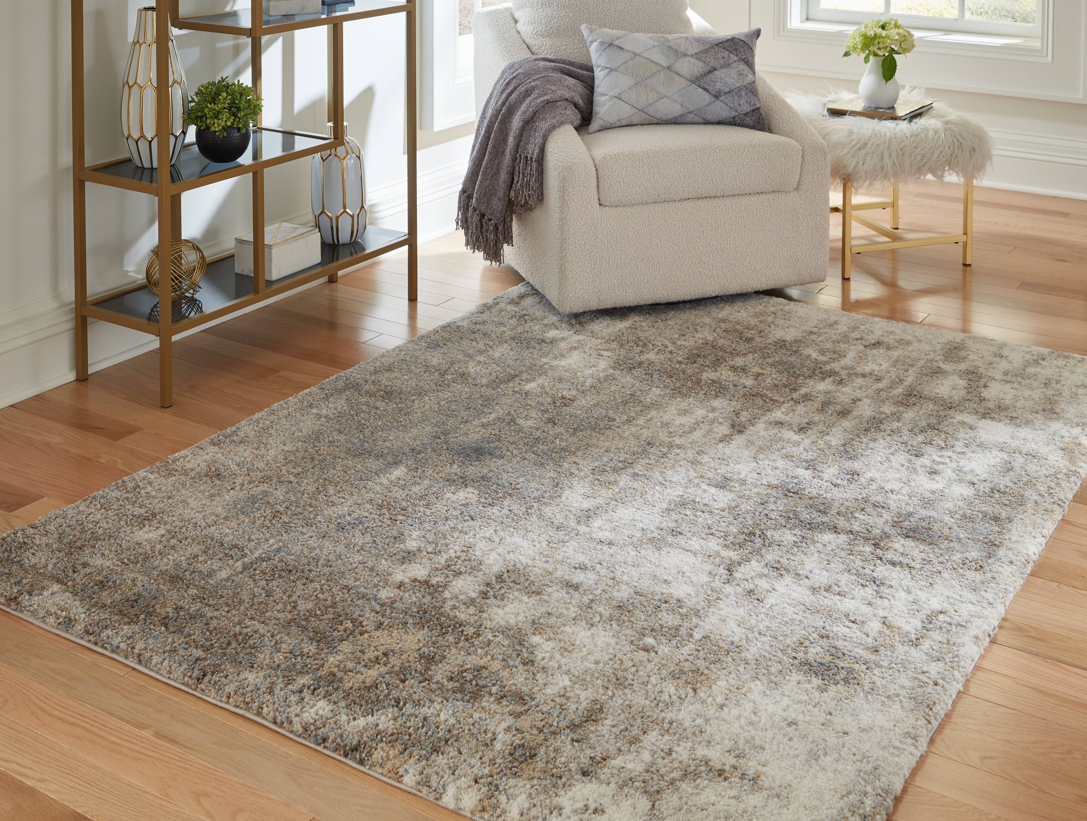 Warmstead Furniture - Ashley Furniture - Pearidge Rug - 5'3" x 7' Rug / Multi - R405352