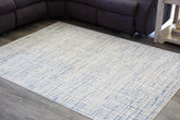 Warmstead Furniture - Ashley Furniture - Beckfille Rug - 5' x 7' Rug / Blue/Gray/Cream - R405962