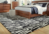 Warmstead Furniture - Ashley Furniture - Bramshaw Rug - 10' x 14' Rug / Black/Ivory - R406760