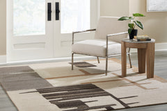 Warmstead Furniture - Ashley Furniture - Kencher Rug - 10' x 14' Rug / Beige/Brown - R406820