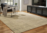 Warmstead Furniture - Ashley Furniture - Janston Rug - 5' x 7' Rug / Ivory/Gray/Tan - R406862