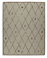 Warmstead Furniture - Ashley Furniture - Guyford Rug - 5' x 7' Rug / Beige/Brown - R406872